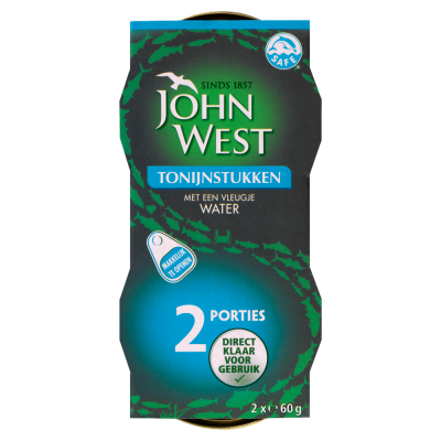 Tonijnstukken met een vleugje Water 2x60gr Tonijnstukken met een vleugje Water 2x60gr
