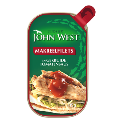 Makreelfilets in Gekruide Tomatensaus 115gr