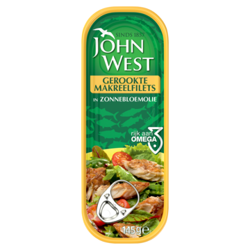 Gerookte Makreelfilets in Zonnebloemolie 145g Gerookte Makreelfilets in Zonnebloemolie 145g