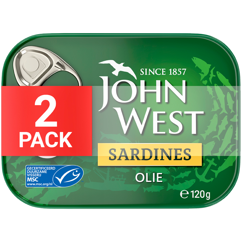 Sardines 2pack in olie 120g John West NL